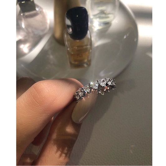 Anillo de Corazón de Durazno con Circón - Símbolo de Amor Elegante - Image 2