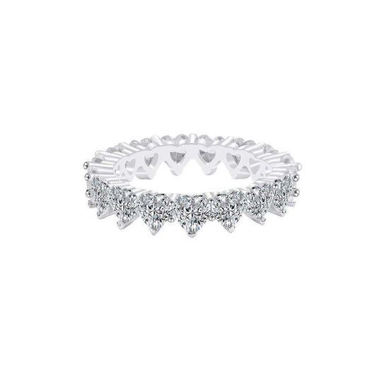 Anillo de Corazón de Durazno con Circón - Símbolo de Amor Elegante