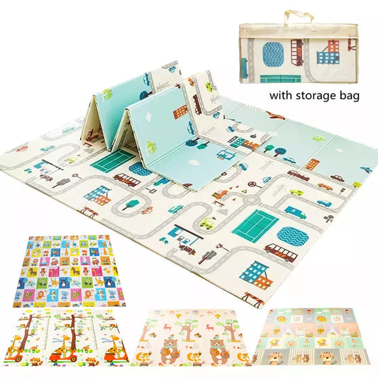 Tapete de Juego XPE Plegable para Bebés y Niños - Antideslizante 1cm