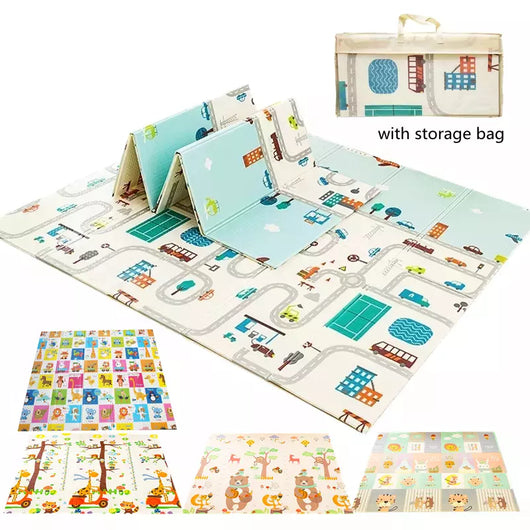 Tapete de Juego XPE Plegable para Bebés y Niños - Antideslizante 1cm