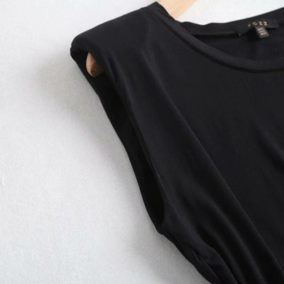 Blusa Casual de Algodón para Mujer sin Mangas con Hombreras - Image 7