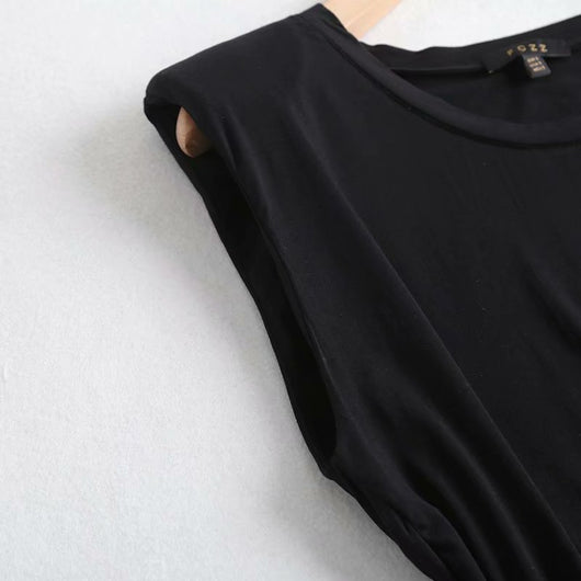 Blusa Casual de Algodón para Mujer sin Mangas con Hombreras - Image 7