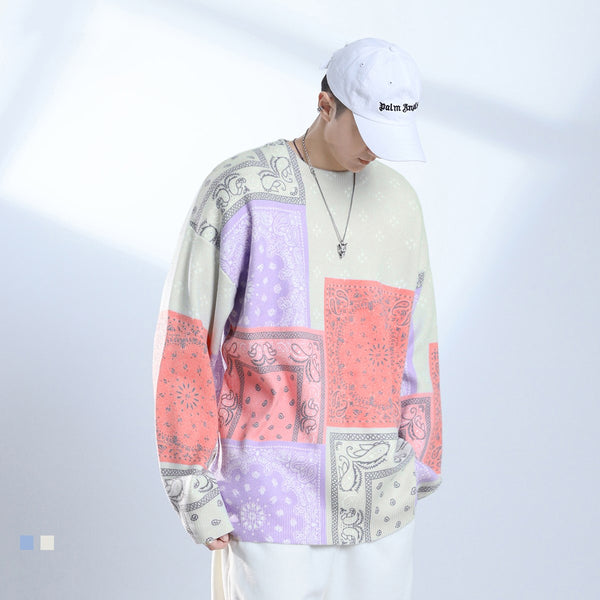 Suéter para Hombre con Diseño de Flores de Cajuil y Puntadas Artesanales