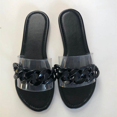 Sandalias y Pantuflas de Moda con Cadena de Colores Pastel para Mujer - Image 3