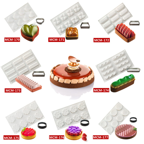 Kit de Moldes de Silicona para Tartas y Decoración de Pasteles
