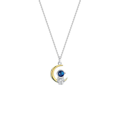 Collar de Pareja Astronauta en Plata Esterlina - Cadena para el Pecho - Image 10
