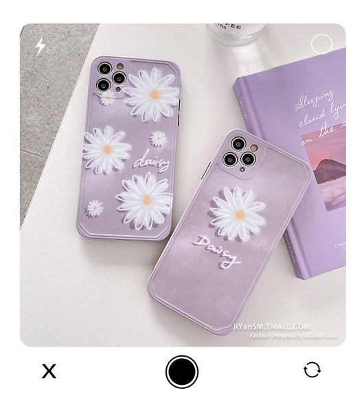 Funda para iPhone con Diseño Margaritas Púrpura - Protección y Estilo - Image 2