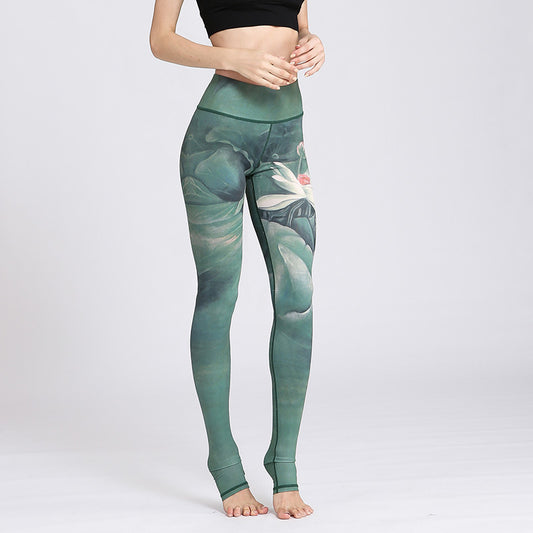 Pantalones Yoga Fitness Estampados Ajustados Europeos y Americanos