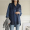 Camisa Casual Suelta de Manga Larga para Otoño