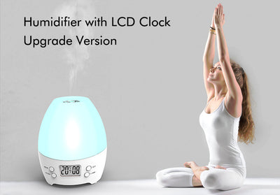 Difusor de Aroma con Humidificador, Luz LED Multicolor y Reloj Despertador - Image 11