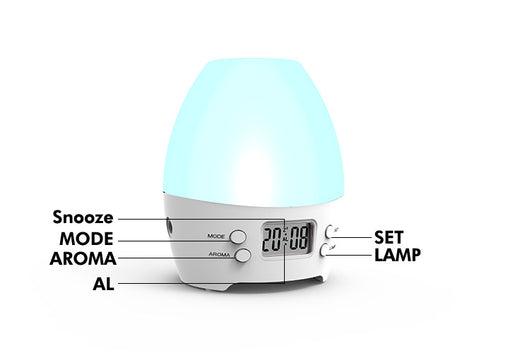 Difusor de Aroma con Humidificador, Luz LED Multicolor y Reloj Despertador - Image 7