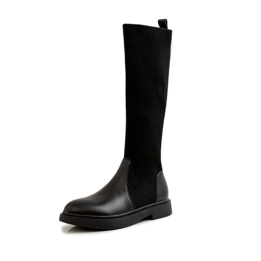 Botas Altas de Cuero Over the Knee - Efecto Adelgazante con Base Plana - Image 10