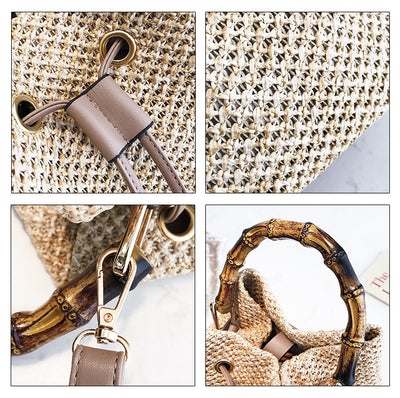 Bolso Tejido de Bambú para Mujer - Bandolera Diagonal Estilo Artesanal - Image 9