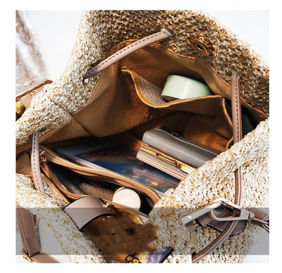 Bolso Tejido de Bambú para Mujer - Bandolera Diagonal Estilo Artesanal - Image 13