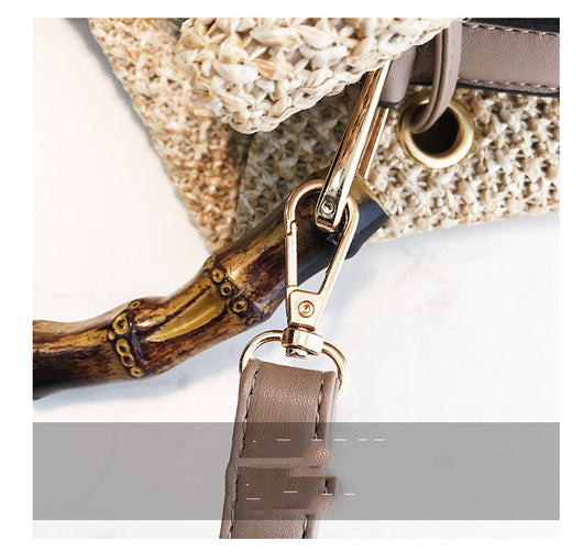 Bolso Tejido de Bambú para Mujer - Bandolera Diagonal Estilo Artesanal - Image 14