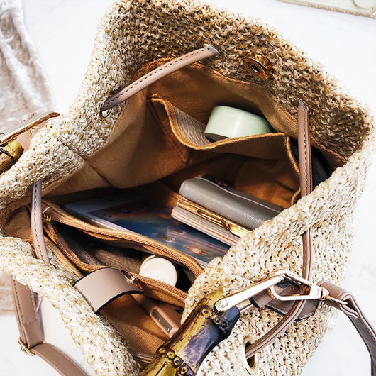 Bolso Tejido de Bambú para Mujer - Bandolera Diagonal Estilo Artesanal - Image 21
