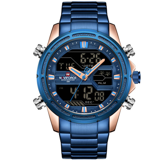 Reloj de Acero Inoxidable con Pantalla Dual y Movimiento de Cuarzo - Image 4