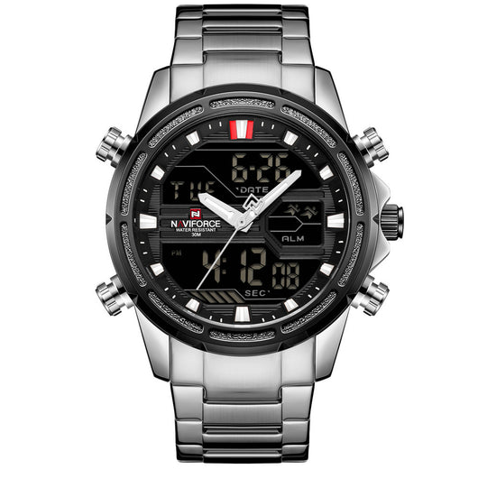 Reloj de Acero Inoxidable con Pantalla Dual y Movimiento de Cuarzo - Image 2