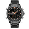 Reloj de Acero Inoxidable con Pantalla Dual y Movimiento de Cuarzo