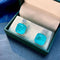 Aretes de Plata 925 con Paraiba Azul para Mujer