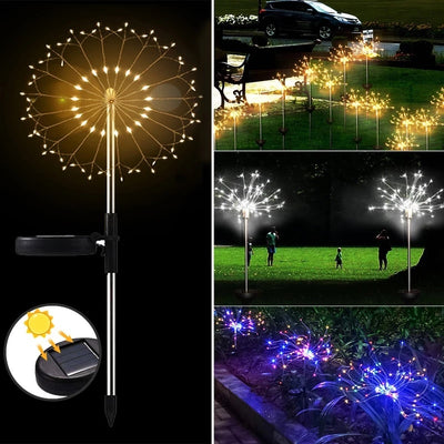 Luces Solares LED para Jardín - Iluminación Navideña Exterior Estilo Fuegos Artificiales - Image 4