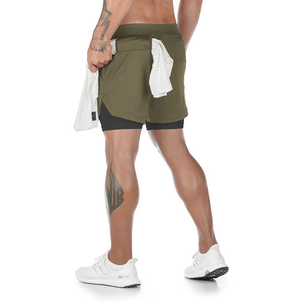 Pantalones Deportivos Sueltos Doble Capa con Múltiples Bolsillos