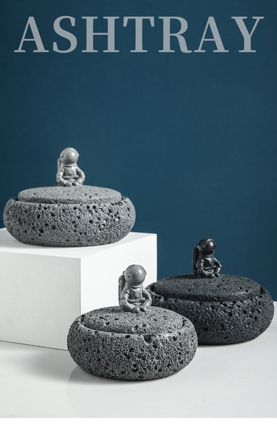Cenicero de Cemento Astronauta Ins con Tapa Antisalpicaduras - Image 9