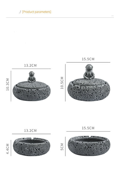 Cenicero de Cemento Astronauta Ins con Tapa Antisalpicaduras - Image 17