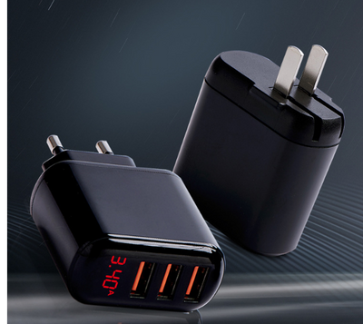 Cargador USB Triple Puerto con Pantalla LED - Carga Rápida 3.4A - Image 8