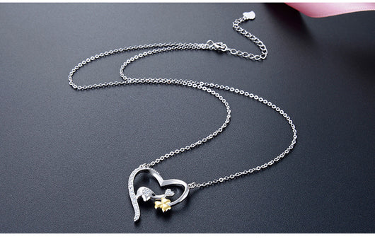 Collar Colgante Elefante Trébol en Corazón Plata 925 con Circonita para Mujer - Image 8