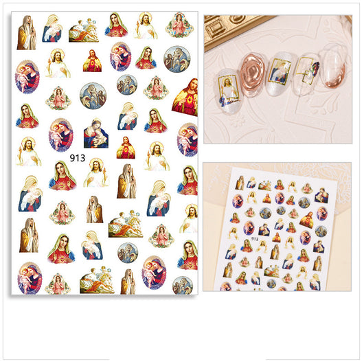 Pegatinas de Arte de Uñas Ángel Cupido Madonna - Diseño Japonés Elegante - Image 10