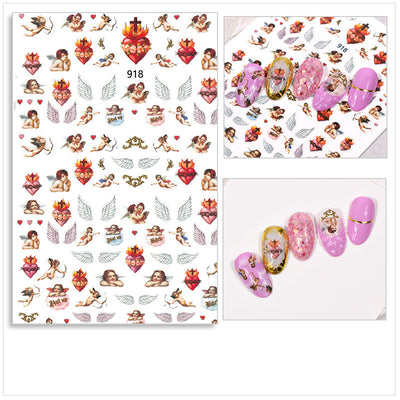 Pegatinas de Arte de Uñas Ángel Cupido Madonna - Diseño Japonés Elegante - Image 6