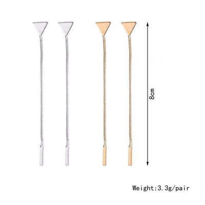 Pendientes Geométricos con Borla y Triángulo - Image 5