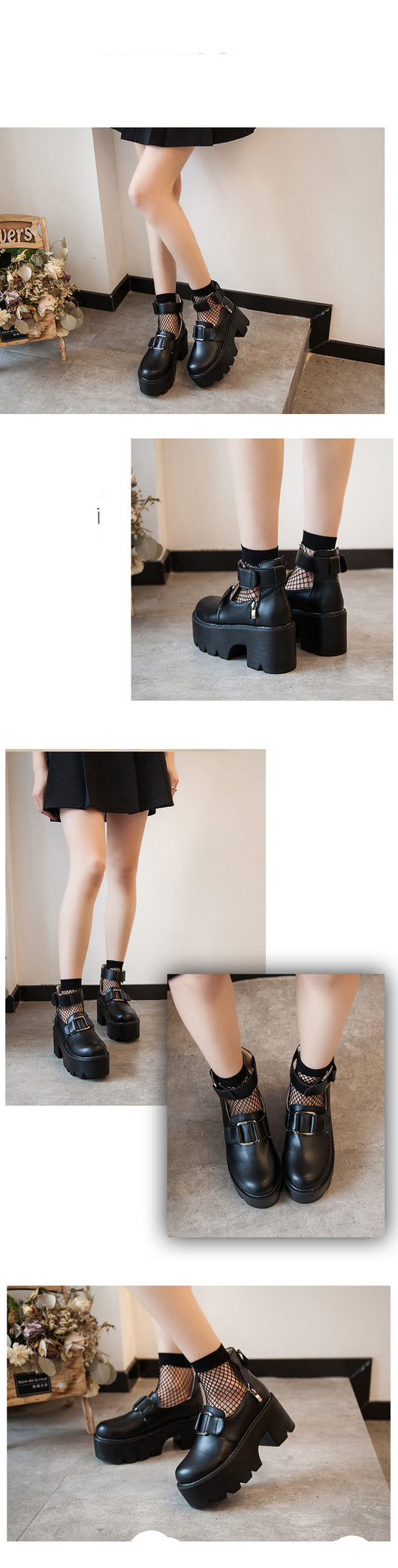 Zapatos Lolita Retro con Tacón Grueso y Punta Redonda - Image 11