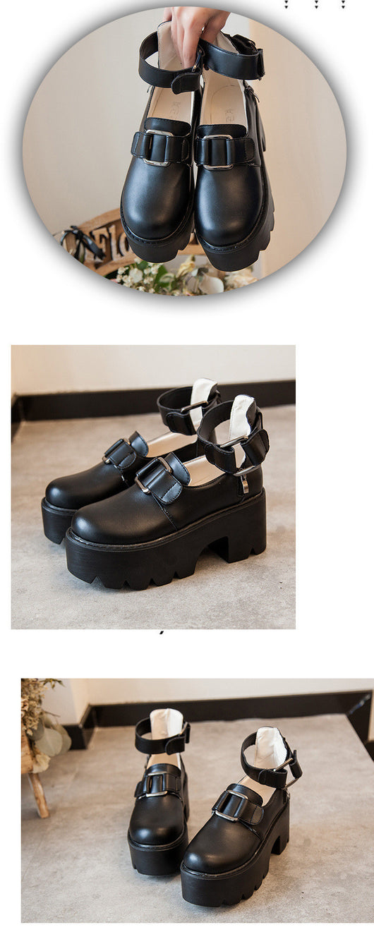 Zapatos Lolita Retro con Tacón Grueso y Punta Redonda - Image 8