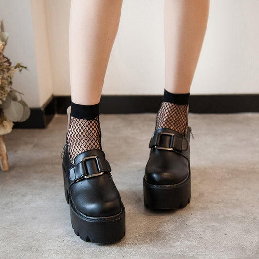 Zapatos Lolita Retro con Tacón Grueso y Punta Redonda - Image 2