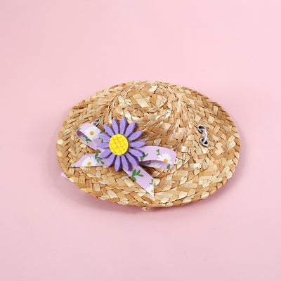 Sombrero de Paja con Collar Campana para Gatos - Diseño Margarita y Girasol - Image 12