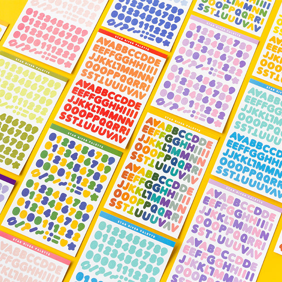 Stickers Decorativos de Letras y Números Galaxia - Material Premium para Personalización