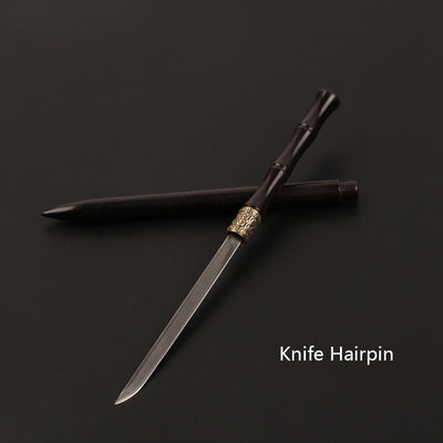 Horquilla de Ébano con Espada Oculta - Defensa Elegante al Estilo Chino Antiguo - Image 8