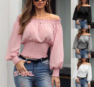 Blusa Asimétrica de Un Hombro con Volantes en Cintura - Image 6