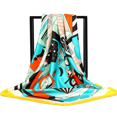 Pañuelo Cuadrado Grande para Mujer con Estampado Twill - Image 6