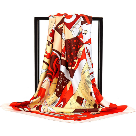 Pañuelo Cuadrado Grande para Mujer con Estampado Twill - Image 10