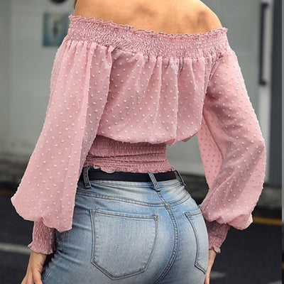 Blusa Asimétrica de Un Hombro con Volantes en Cintura - Image 12