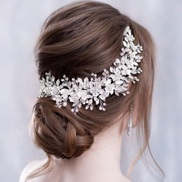 Diadema Nupcial con Accesorios para el Cabello