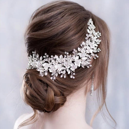 Diadema Nupcial con Accesorios para el Cabello