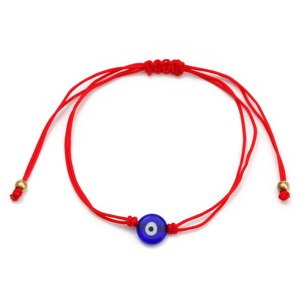 Pulsera de Amistad Rojo Cordón con Ojo de Demonio - Unisex Protección Natal