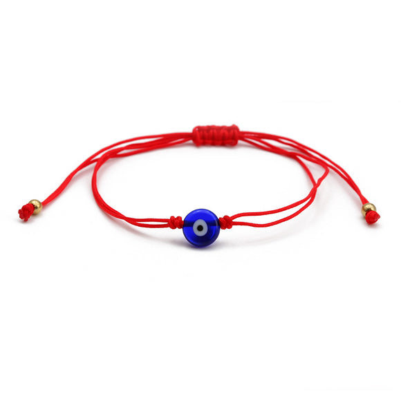 Pulsera de Amistad Rojo Cordón con Ojo de Demonio - Unisex Protección Natal