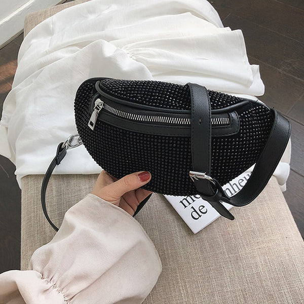 Bolso Bandolera One Shoulder con Brillantes Flash