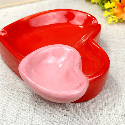 Cenicero Decorativo Corazón Rojo - Artesanía Cerámica Hecha a Mano - Image 8