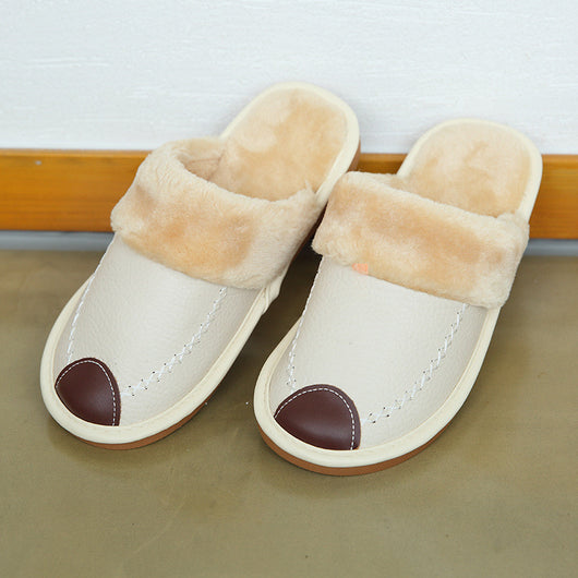 Pantuflas de Cuero con Suela Gruesa Antideslizante para el Hogar - Image 16